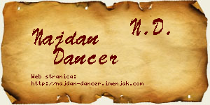 Najdan Dancer vizit kartica